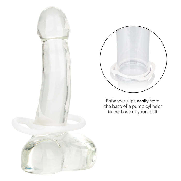Commander Erection Enhancer Silicone Cock Ring - White