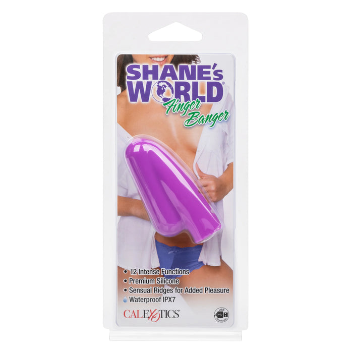 Shane's World Finger Banger Silicone Vibe Waterproof Purple