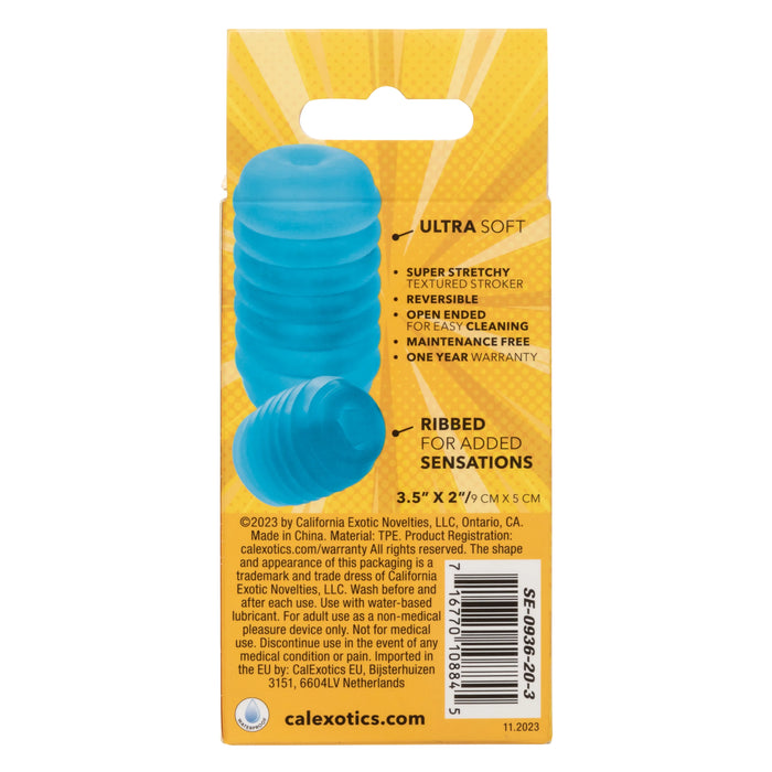 Pop Sock Ribbed Stroker - Blue