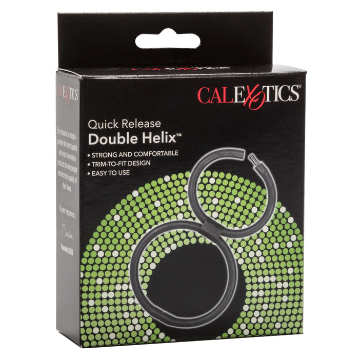 Quick Release Double Helix Cock Ring - Black