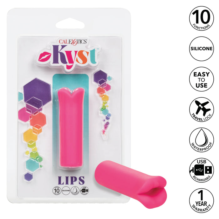 Kyst Lips Rechargeable Silicone Bullet Vibrator - Pink