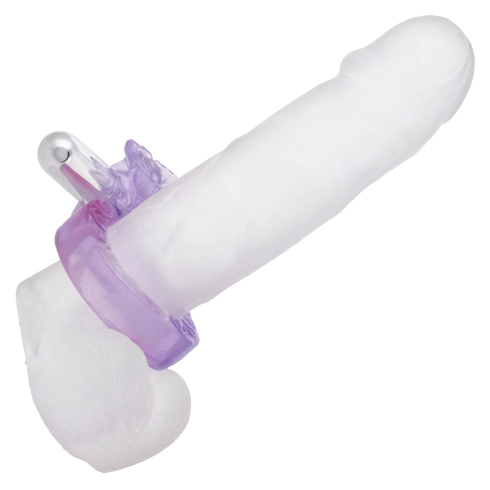 Calexotics Intimate Butterfly Ring Multispeed Micro Stimulator With Erection Enhancer Purple