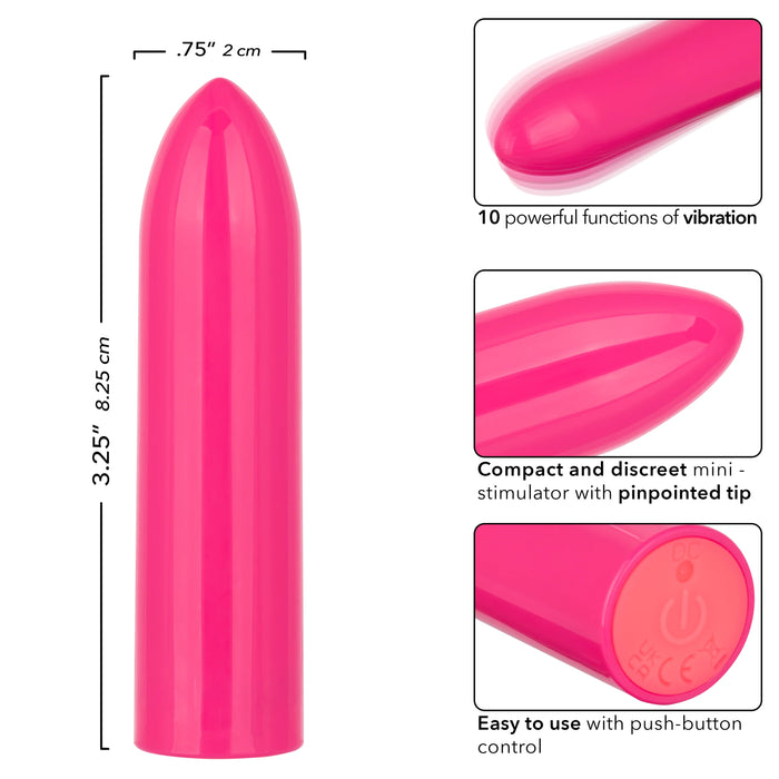 Turbo Buzz Classic Rechargeable Bullet - Pink