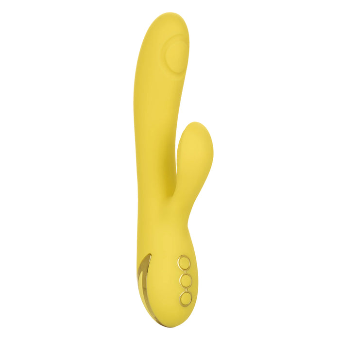 California Dreaming San Diego Seduction Rechargeable Silicone Rabbit Vibrator - Yellow