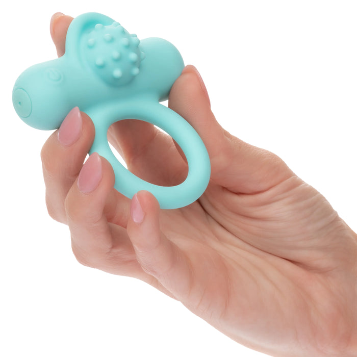 Couple's Enhancers Silicone Rechargeable Nubby Lover's Delight - Teal