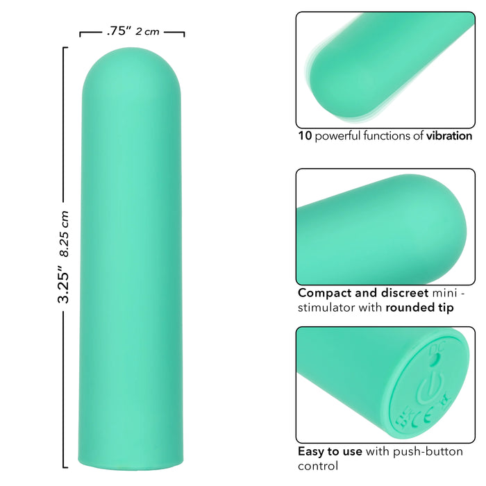 Turbo Buzz Rechargeable Rounded Bullet - Green