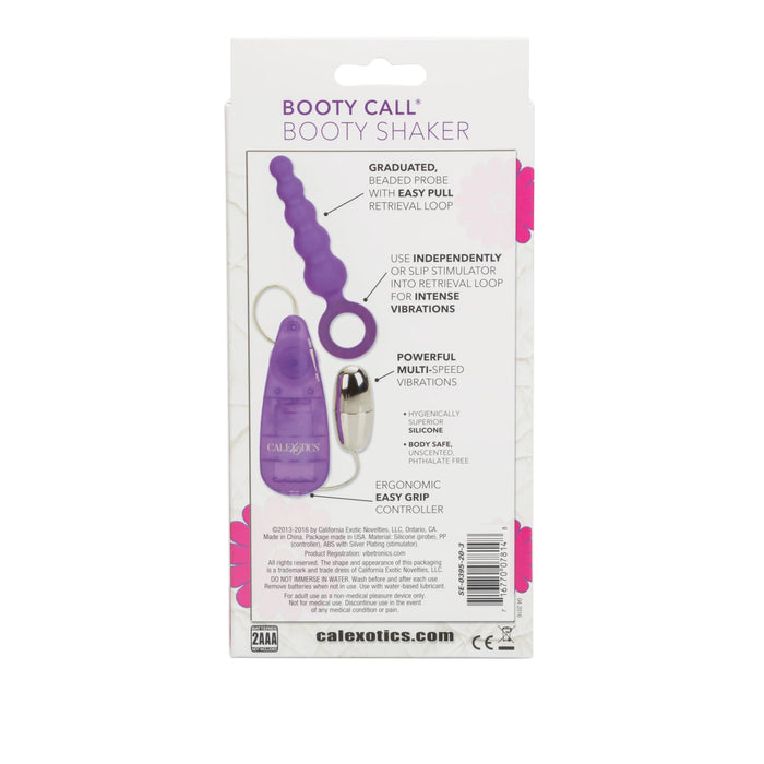 Booty Call Booty Shaker Silicone Vibrating Butt Plug with Remote Control - Purple