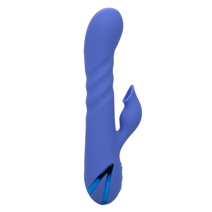 California Dreaming L.A. Love Rechargeable Silicone Vibrator with Clitoral Stimulator - Blue