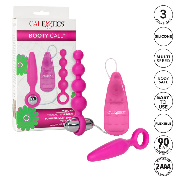 Booty Call Booty Vibro Kit Silicone Anal Probes Pink