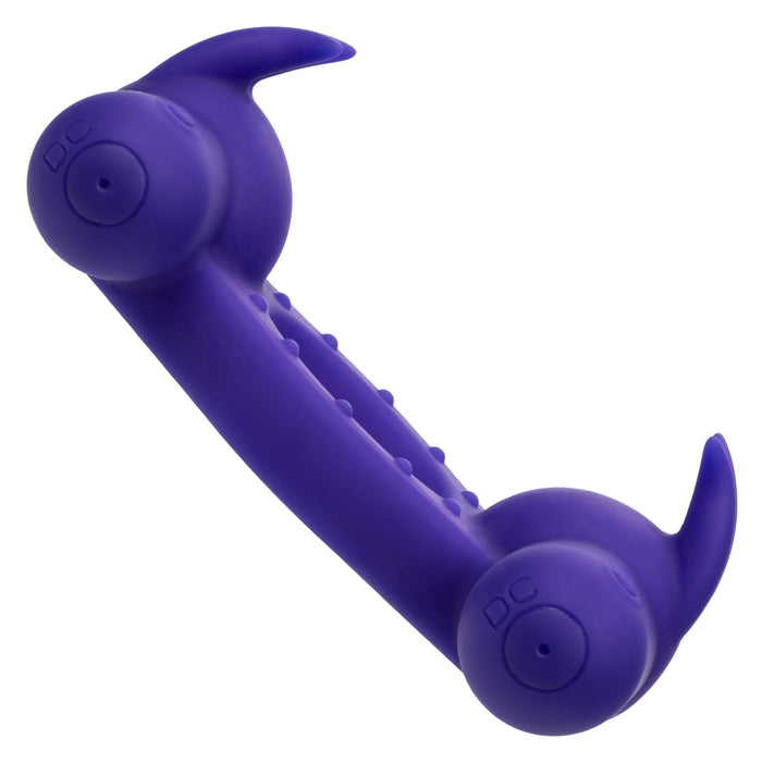 Couple's Enhancers Silicone Rechargeable Triple Orgasm Enhancer - Purple