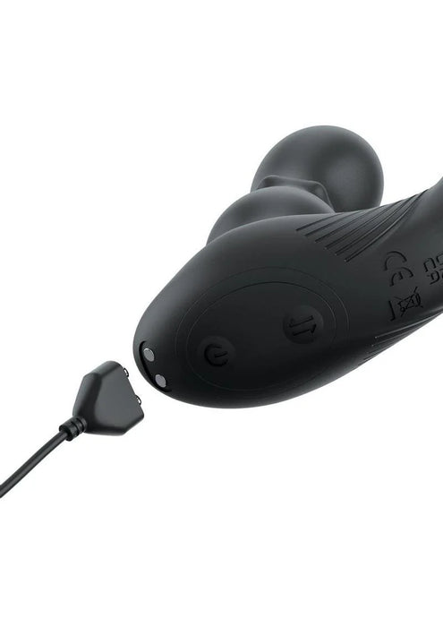 Anal Fantasy Elite Ass-Gasm Side and Glide Rechargeable Silicone Prostate Stimulator - Black