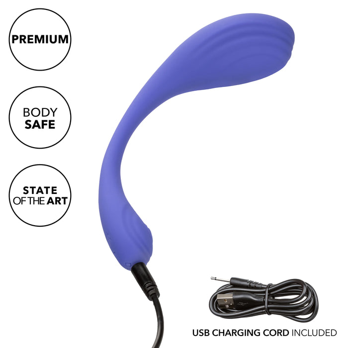 CalExotics Connect Kegel Exerciser Rechargeable Silicone App Compatible Stimulator with Remote - Purple