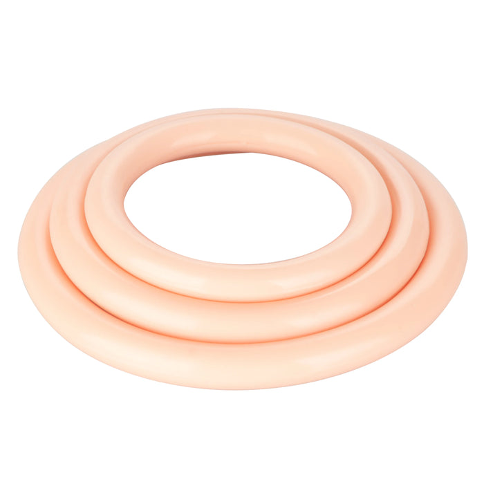 Tri Rings Natural Cockring Set Flesh