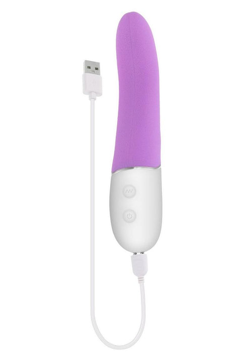 Slip of the Tongue Rechargeable Silicone Clitoral Stimulator - Pink/White