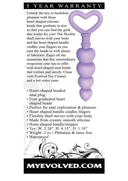 Sweet Treat Silicone Anal Beads - Purple